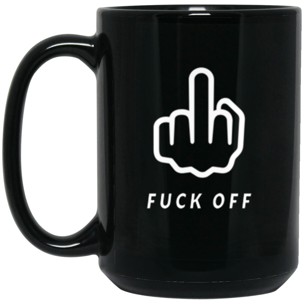 F OFF 15 oz. Black Mug
